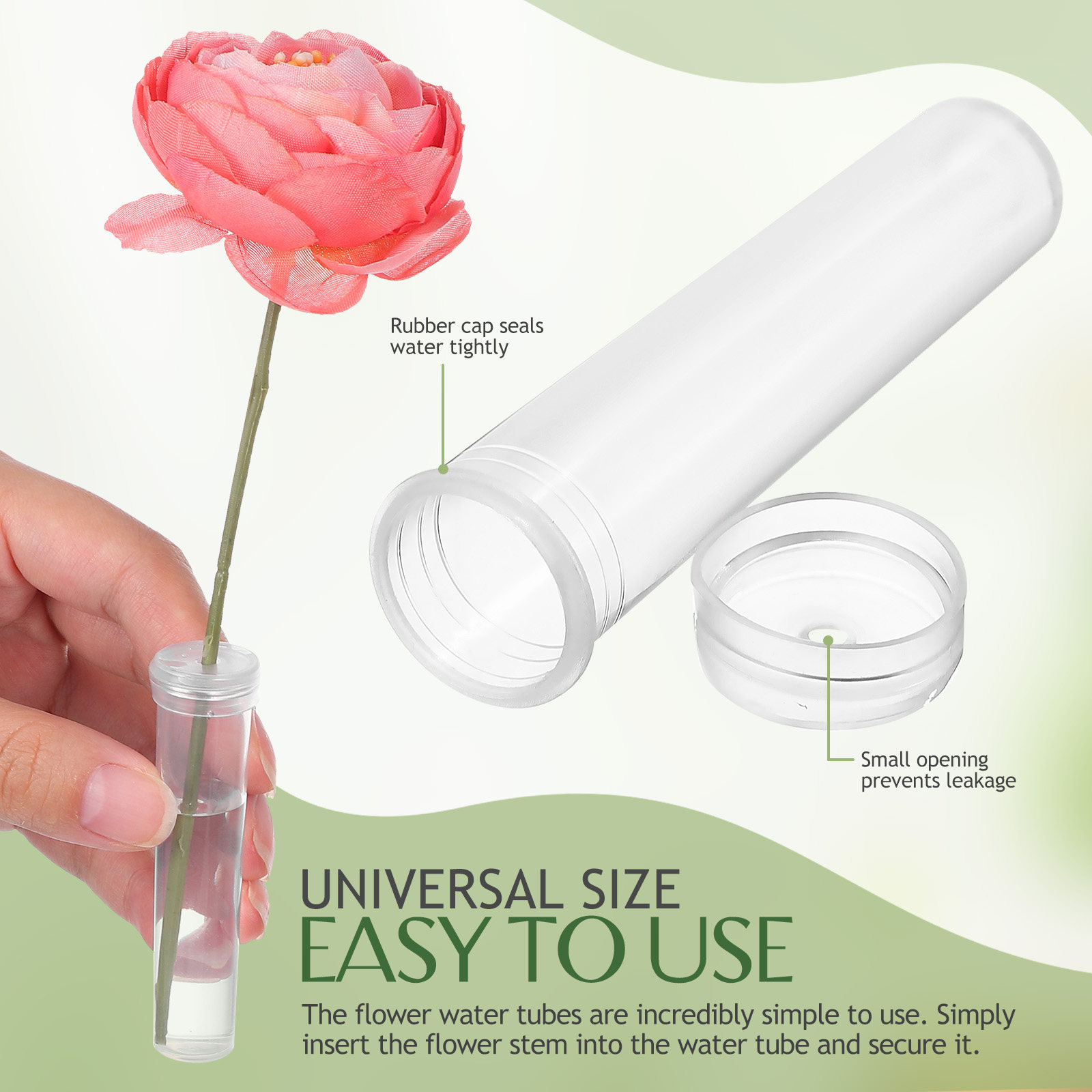 The Florist Supply - 100 Buah Tabung Air Bunga Anti