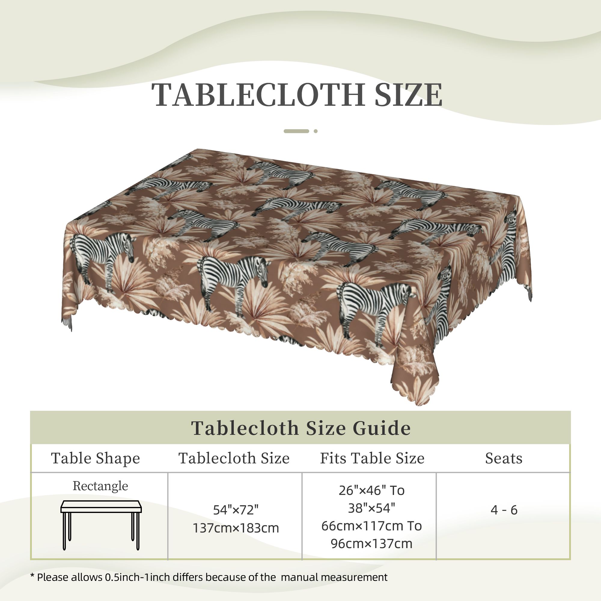 Taplak Meja Motif Zebra dengan - Palm Leaf Dried ulasan dan harga