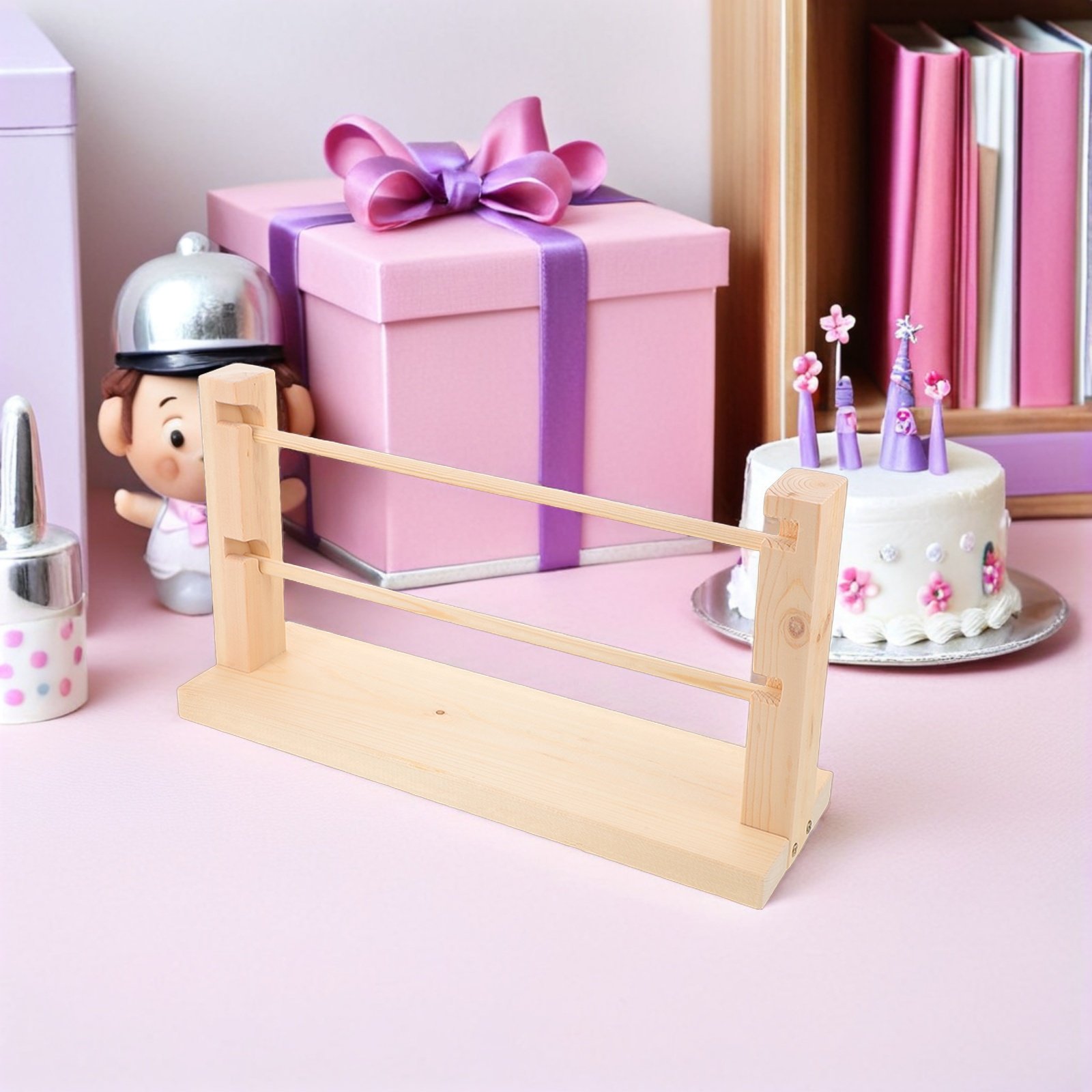 Rak Penyimpanan Pita Kayu 2 Ti - The Florist Supply Shop ulasan dan harga