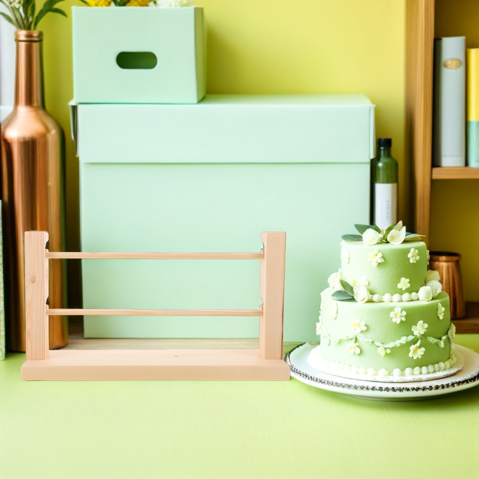 Rak Penyimpanan Pita Kayu 2 Ti - The Florist Supply Shop ulasan dan harga