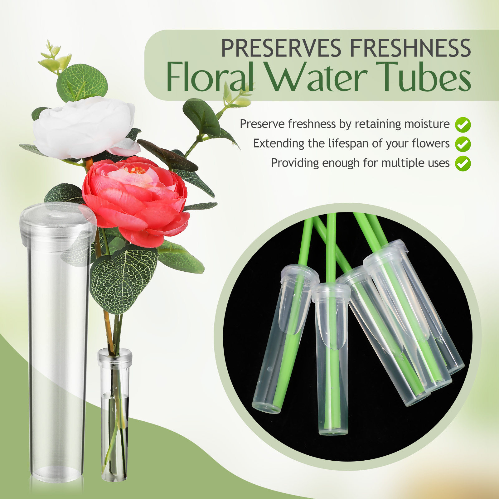 100 Buah Tabung Air Bunga Anti - The Florist Supply ulasan dan harga