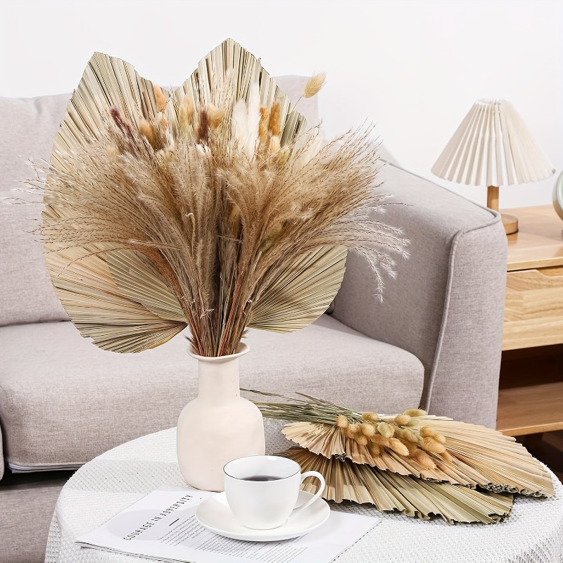 105Pcs Set Rumput Pampas Kerin - Palm Leaf Dried ulasan dan harga