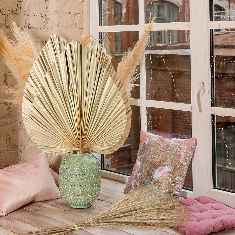 105Pcs Set Rumput Pampas Kerin - Palm Leaf Dried ulasan dan harga